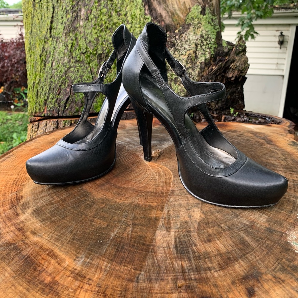 Andrea Leather platform heel Sz 25 (8)